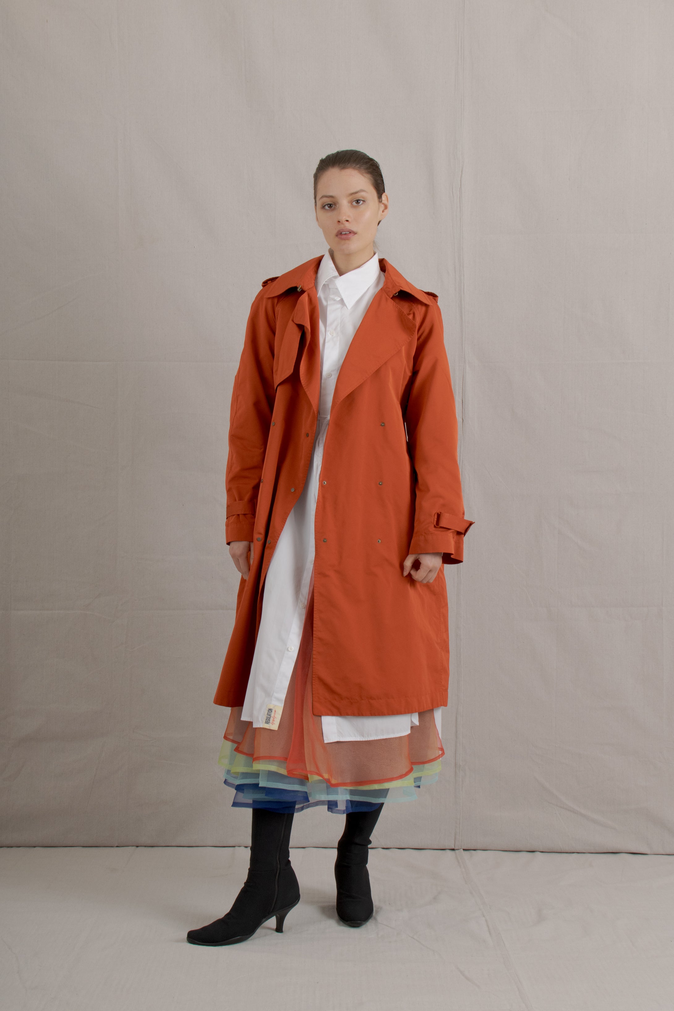 Y2K Lanvin Tomato Red Trench Coat