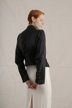 Load image into Gallery viewer, 1990&#39;s Ann Demeulemeester Black Satin Brocade Jacket

