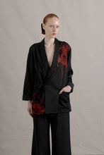 Load image into Gallery viewer, Dries Van Notem Black Embroidered Smoking Jacket
