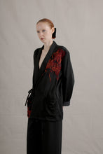 Load image into Gallery viewer, Dries Van Notem Black Embroidered Smoking Jacket
