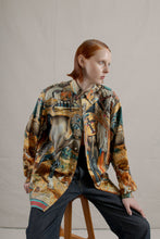 Load image into Gallery viewer, 1990&#39;s Hermes Silk Blouse &quot;Les Cheyennes&quot; by Kermit Oliver
