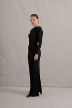 Load image into Gallery viewer, 1980&#39;s Lanvin Black Silk Textured Gown
