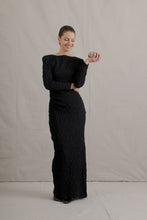 Load image into Gallery viewer, 1980&#39;s Lanvin Black Silk Textured Gown
