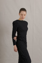 Load image into Gallery viewer, 1980&#39;s Lanvin Black Silk Textured Gown
