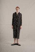 Load image into Gallery viewer, Issey Miyake Pleats Please Furry Trimmed Pleated Dress
