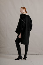 Load image into Gallery viewer, 80&#39;s Morgane Le Fay Sheared Wool Faux Fur Black Zipper Dress
