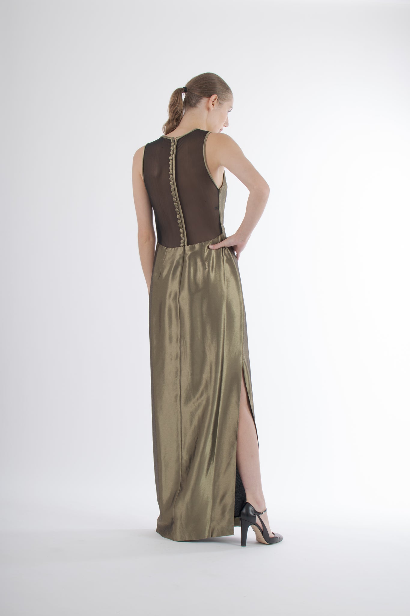 Vera wang gold clearance dress